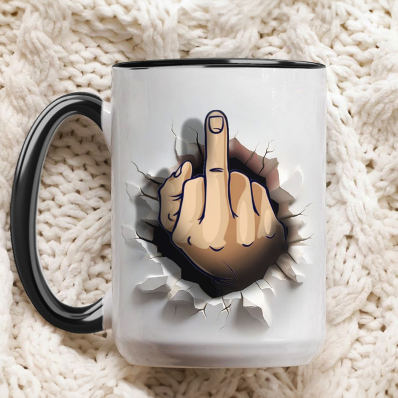 3D Sarcastic Middle Finger Mug
