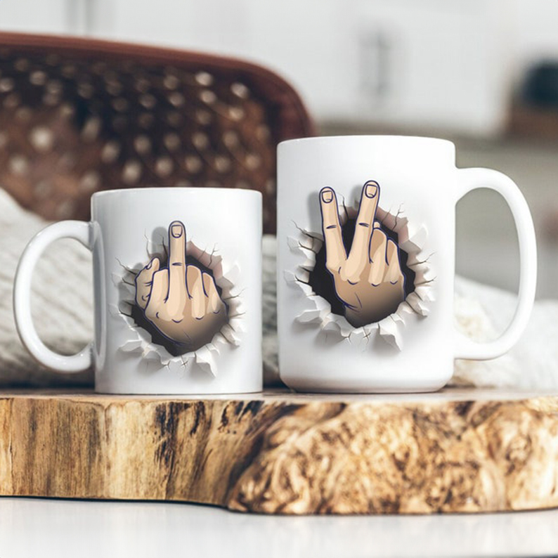 3D Sarcastic Middle Finger Mug
