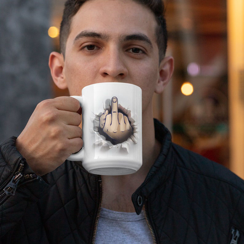 3D Sarcastic Middle Finger Mug