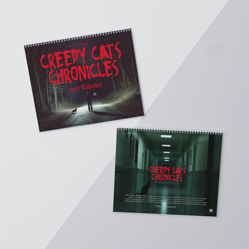 Creepy Cats 2025 Wall Calendar