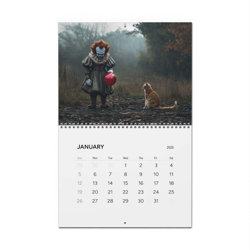 Creepy Cats 2025 Wall Calendar