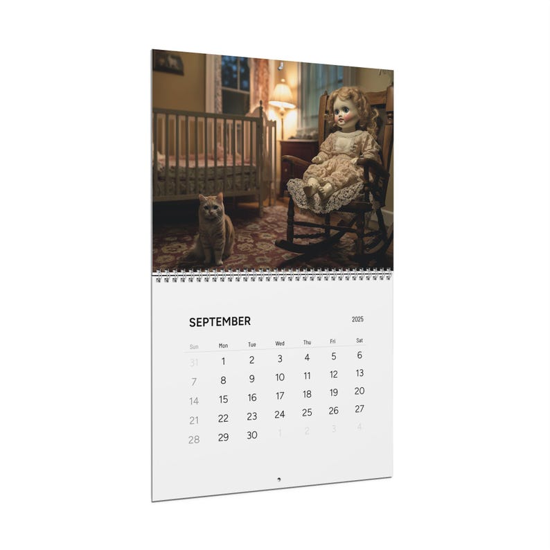Creepy Cats 2025 Wall Calendar