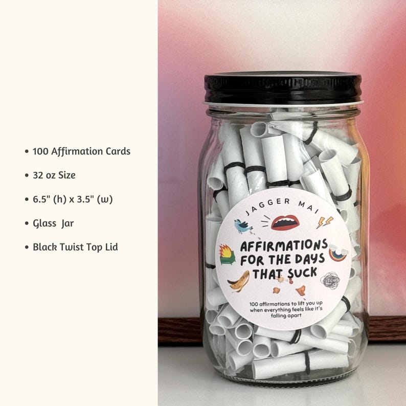 Silly Affirmation Jar For The Days That Suck