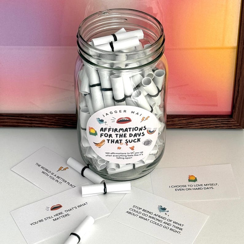 Silly Affirmation Jar For The Days That Suck