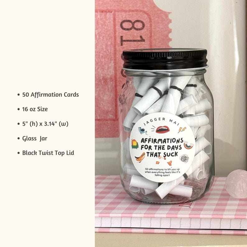 Silly Affirmation Jar For The Days That Suck