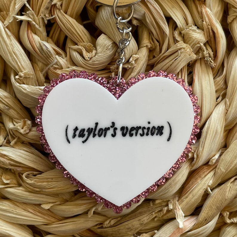 Taylor Lyrics Quote Heart Keychain