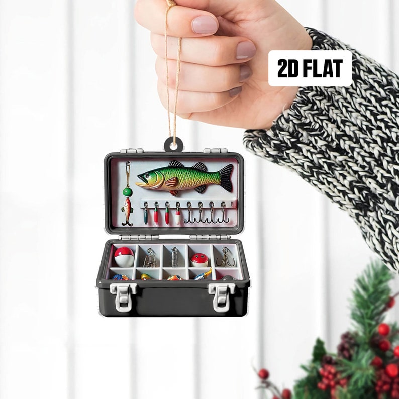 Fishing Tackle Box 2D Flat Ornament