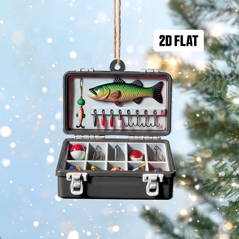 Fishing Tackle Box 2D Flat Ornament