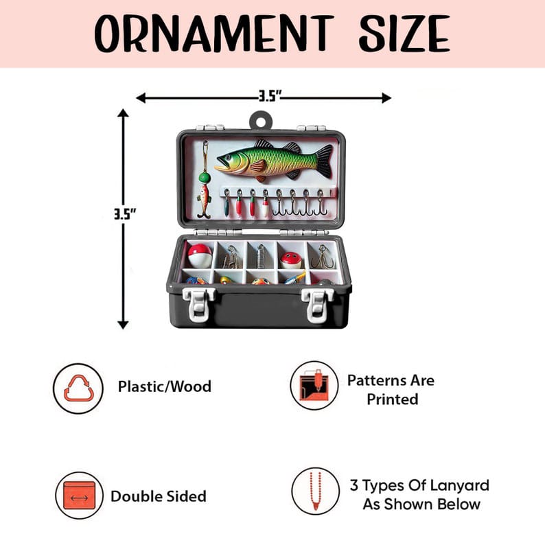 Fishing Tackle Box 2D Flat Ornament