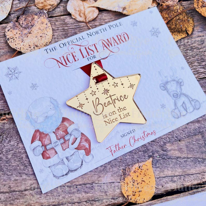 Personalized Nice List Medal Santa Gift