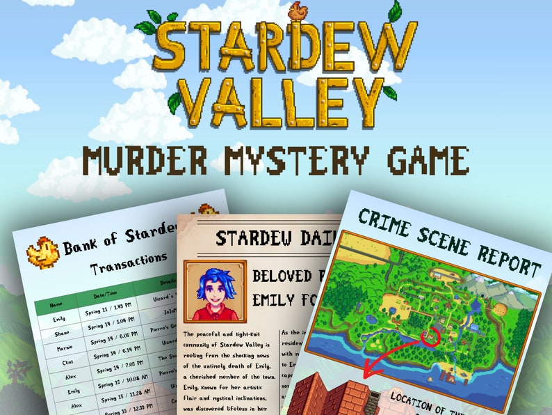 Stardew Valley Murder Mystery Tabletop Game