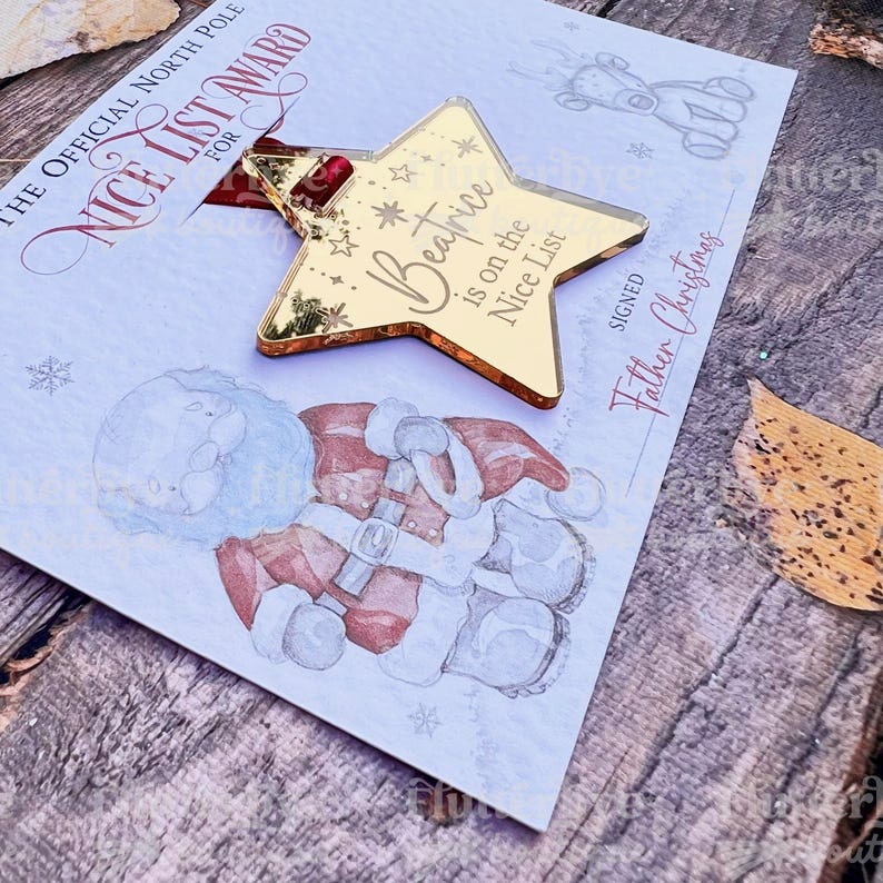 Personalized Nice List Medal Santa Gift