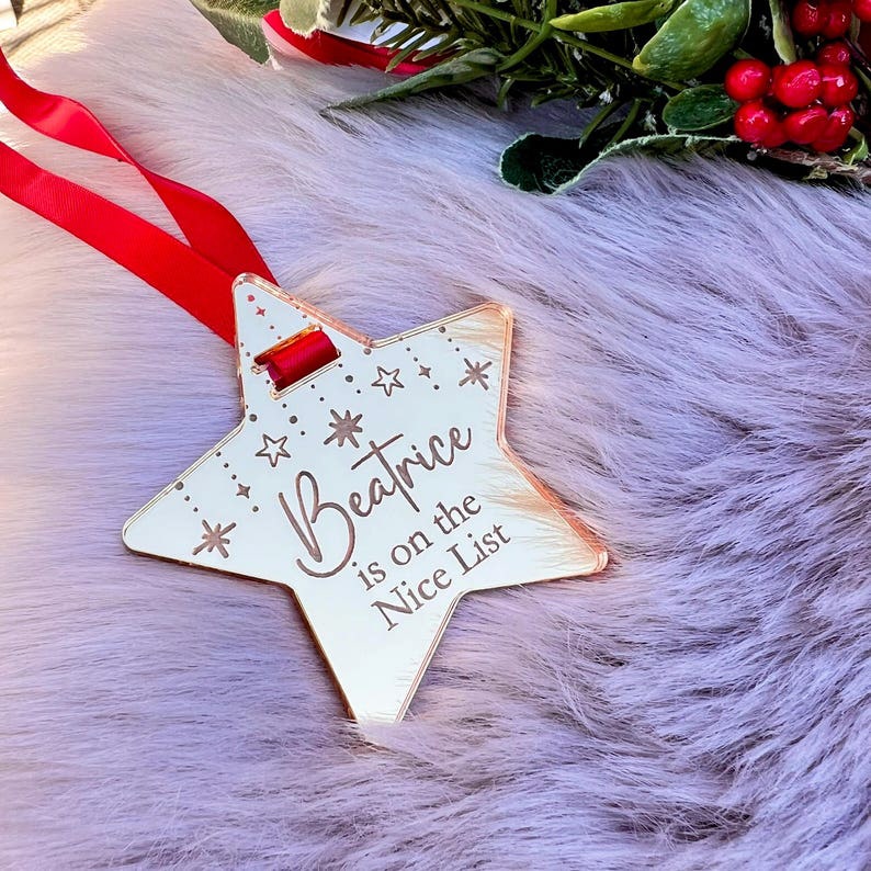 Personalized Nice List Medal Santa Gift