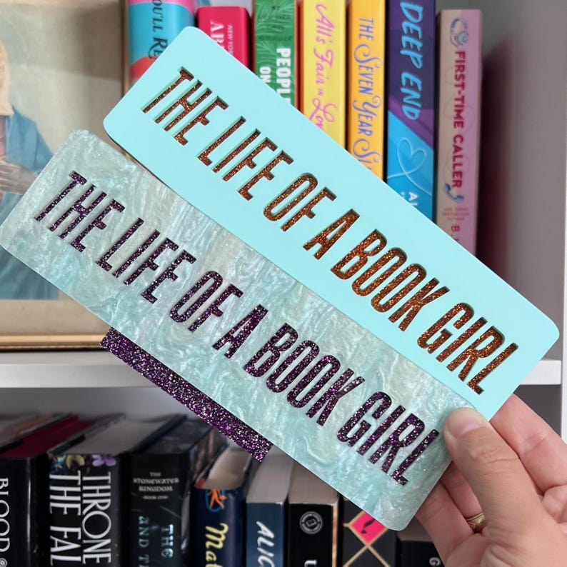 The Life of a Book Girl Bookshelf Sign
