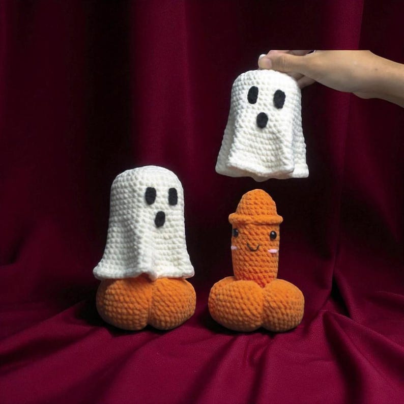 Surprise Halloweenie Ghost Friend Crochet Gift