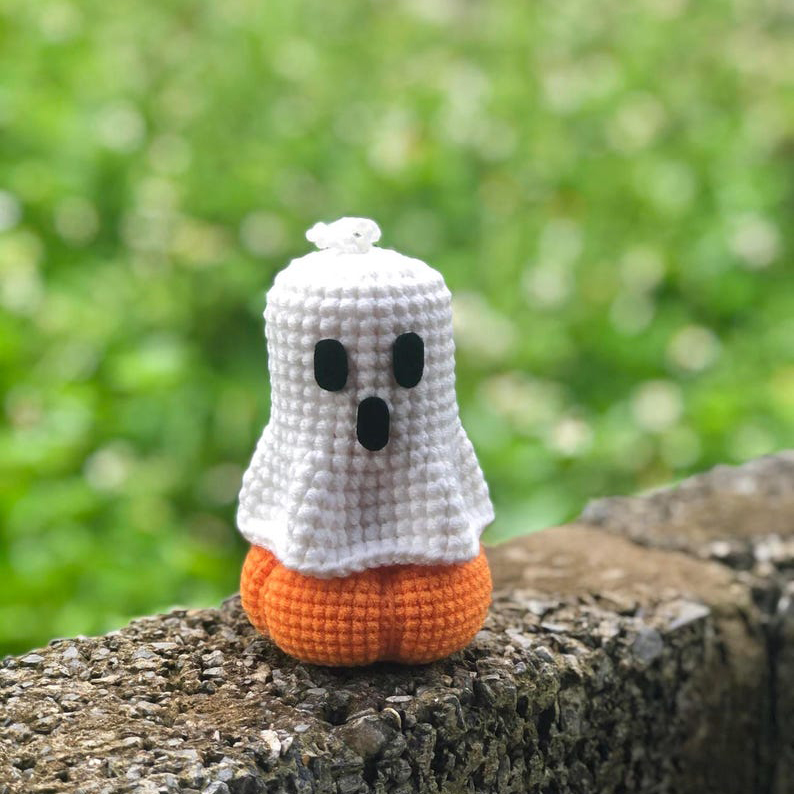 Surprise Halloweenie Ghost Friend Crochet Gift