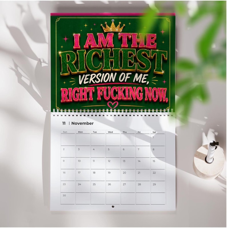 2027 Rich B!tch Money Affirmations Calendar