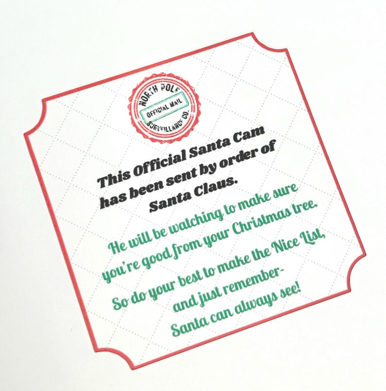 Funny Santa Cam Christmas Ornament