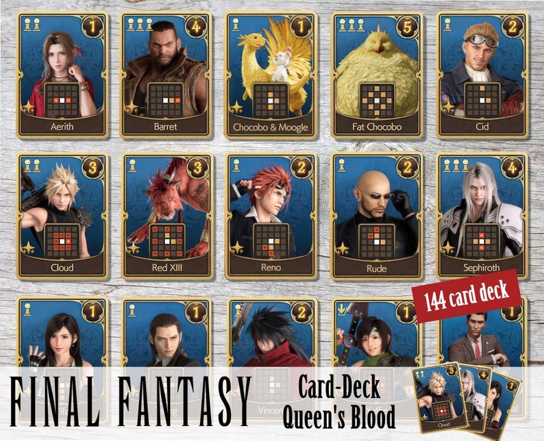 Final Fantasy VII Queen’s Blood Card Set (144 Cards)