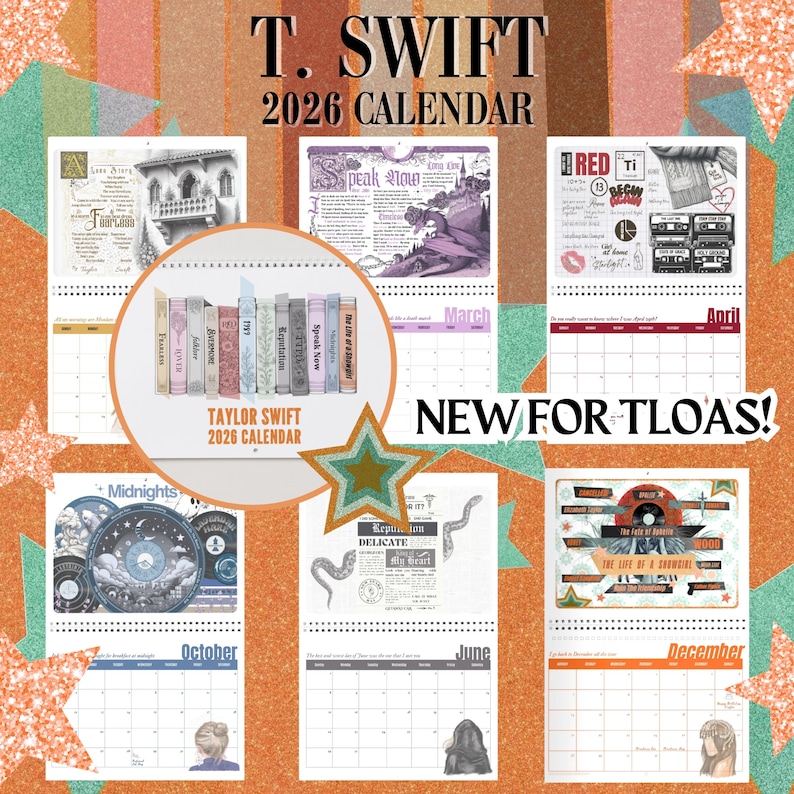 Swiftie Showgirl Era 2026 Lyric Calendar