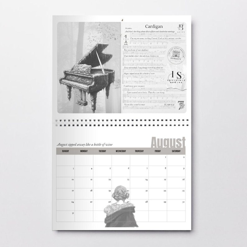 Swiftie Showgirl Era 2026 Lyric Calendar