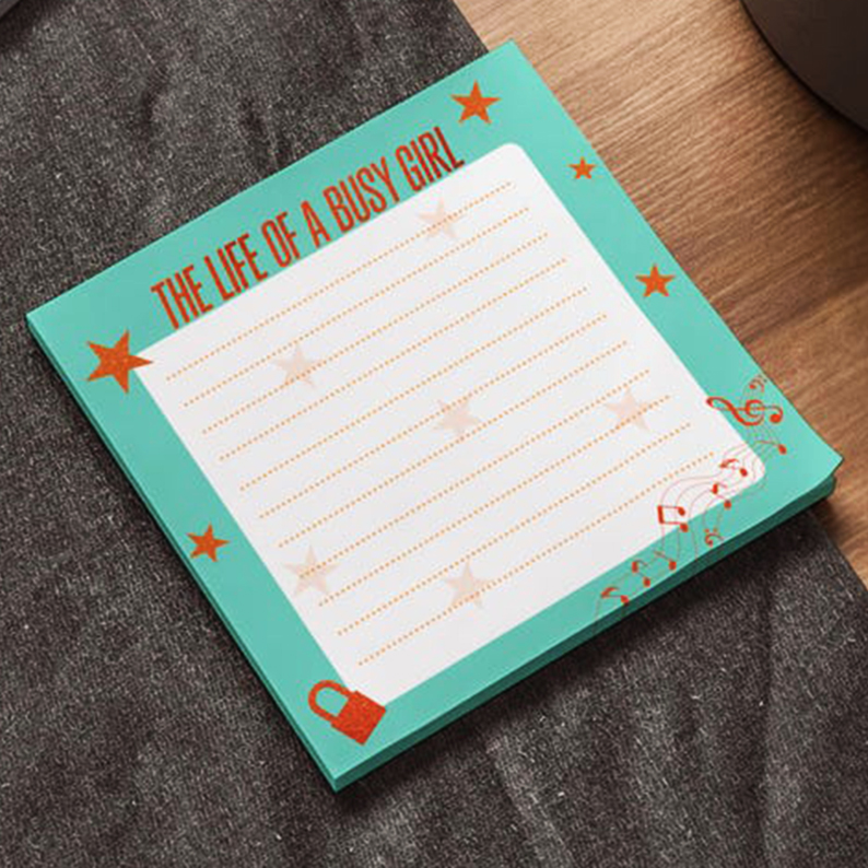 Taylor Inspired The Life of a Busy Girl Notepads