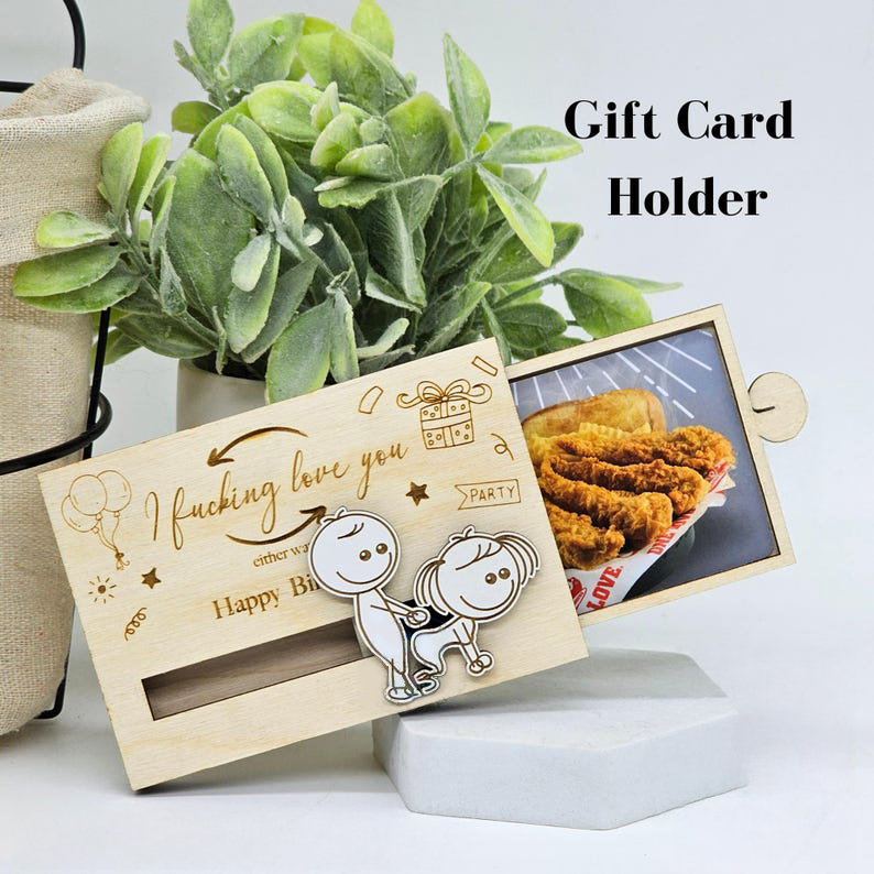 Adule Cheeky Wooden Pull-Out Gift Card Holder