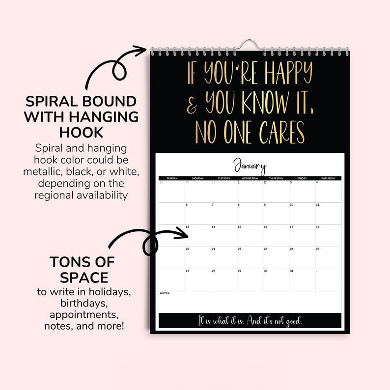 2025 Uninspiring Affirmations Calendar