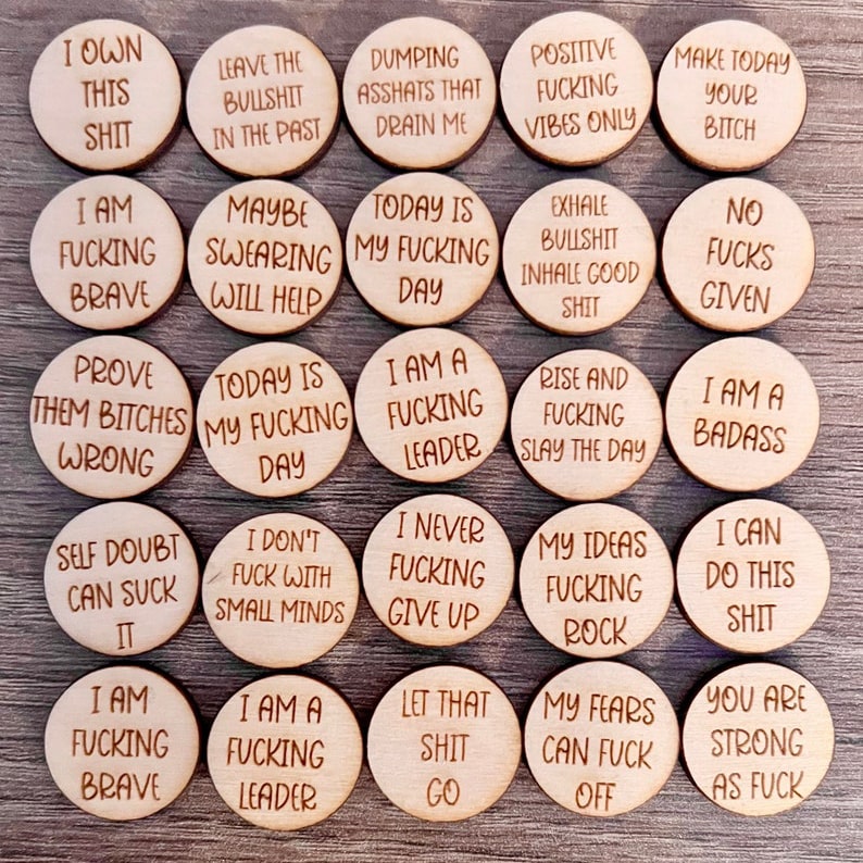Cheeky and Empowering Affirmation Tokens Set