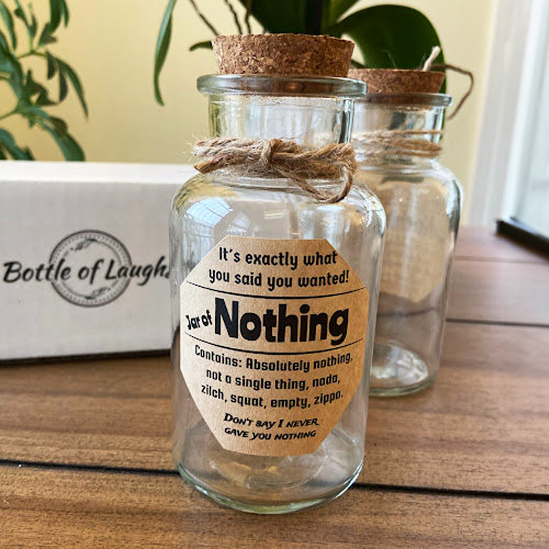 Jar of Nothing Funny Gift