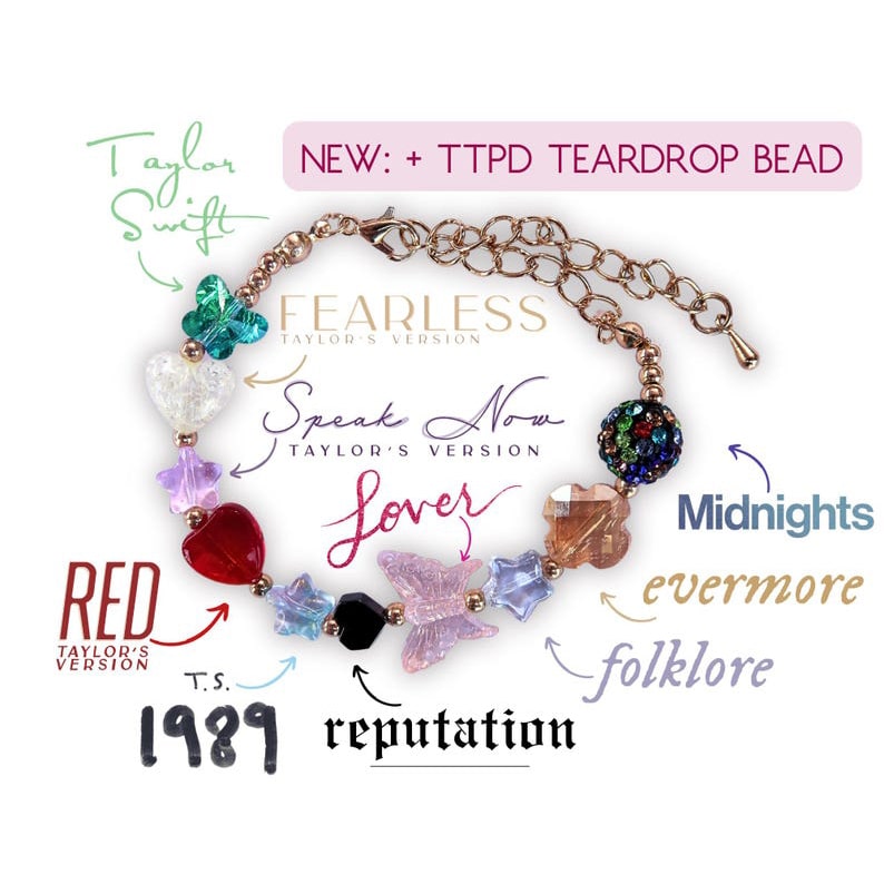 Eras Friendship Crystal Bracelet | Taylor Merch Accessory for Swifties