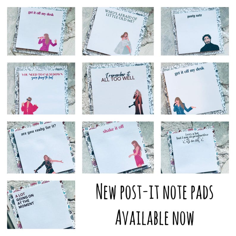 Swiftie-Inspired Sticky Notes