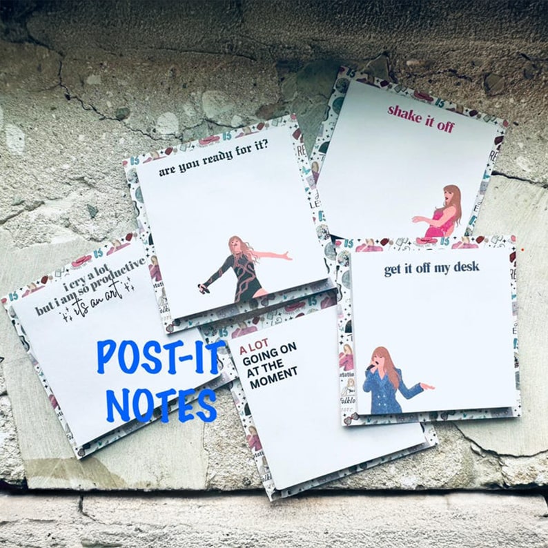 Swiftie-Inspired Sticky Notes