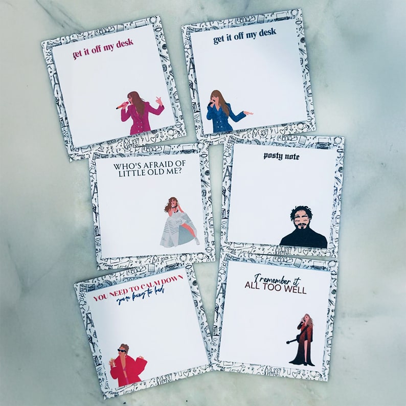 Swiftie-Inspired Sticky Notes