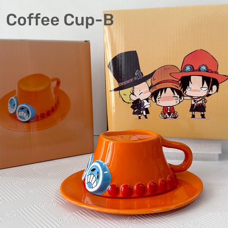Straw Hat Ceramic Mug | One Piece-Inspired Luffy, Ace, Sabo & Chopper Mugs