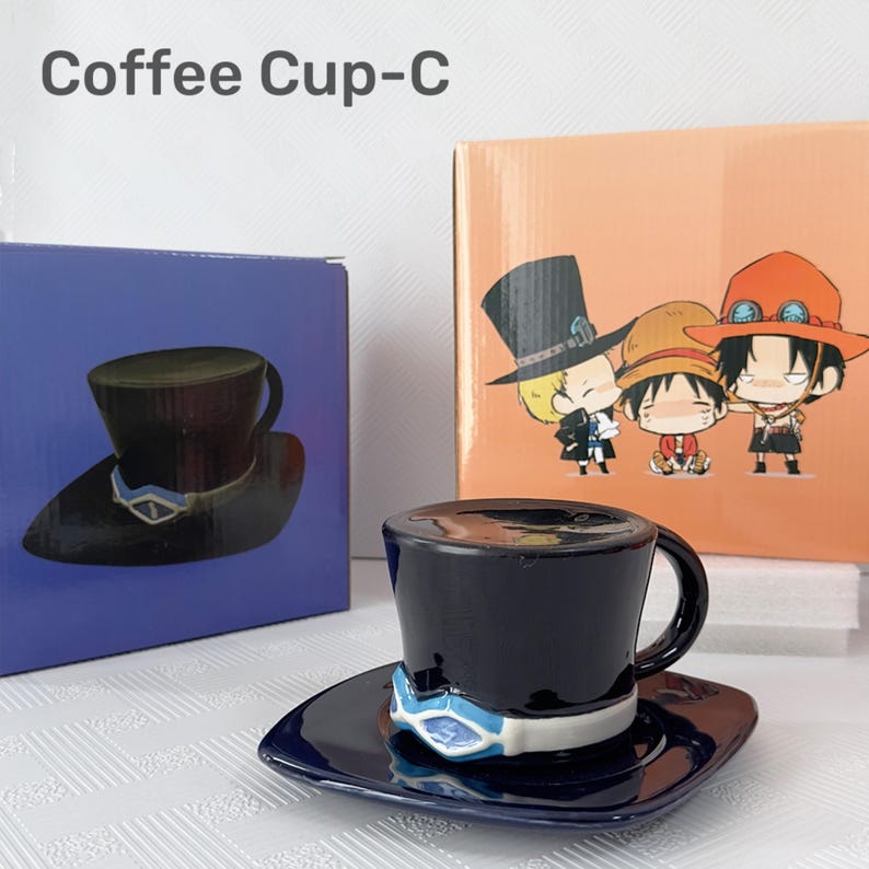 Straw Hat Ceramic Mug | One Piece-Inspired Luffy, Ace, Sabo & Chopper Mugs