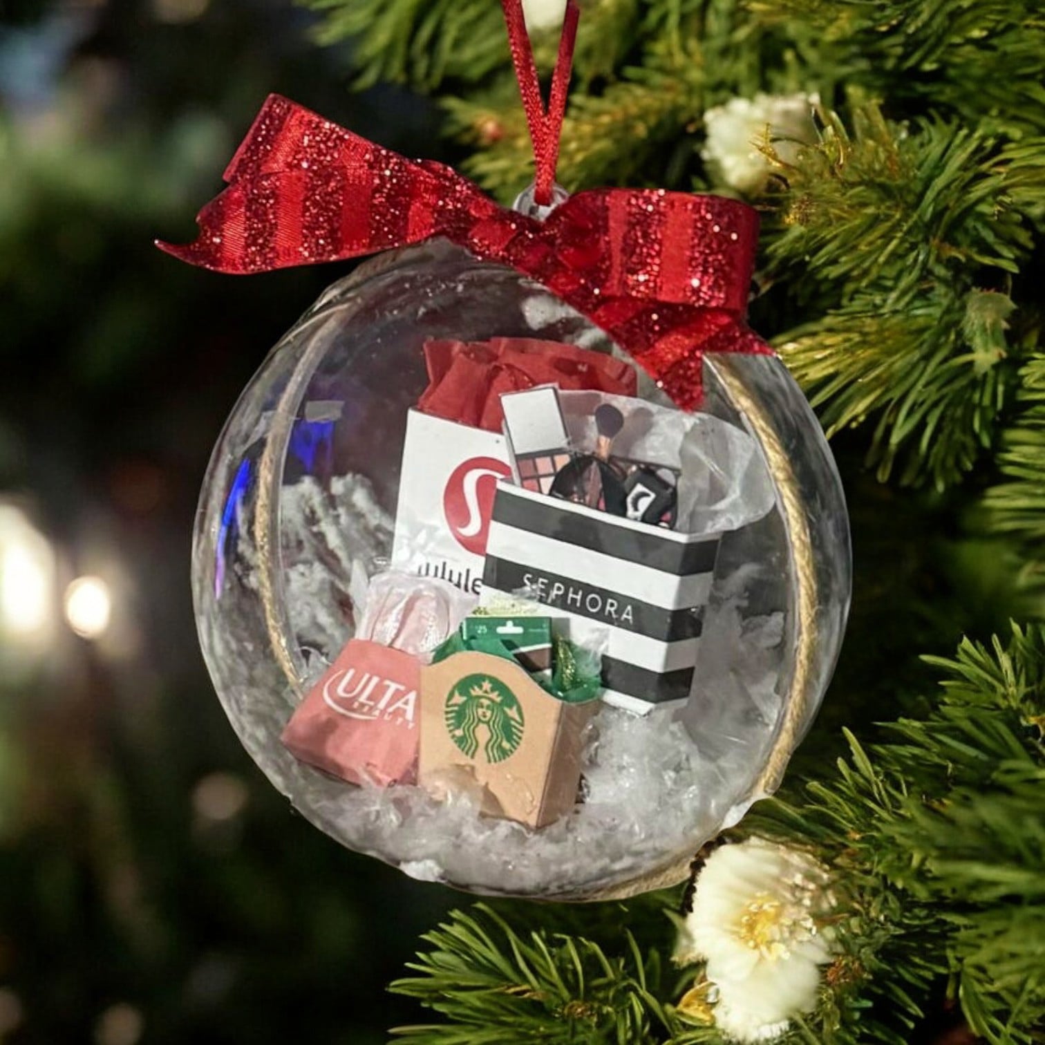 Multi Store Shopping Package Christmas Ornament