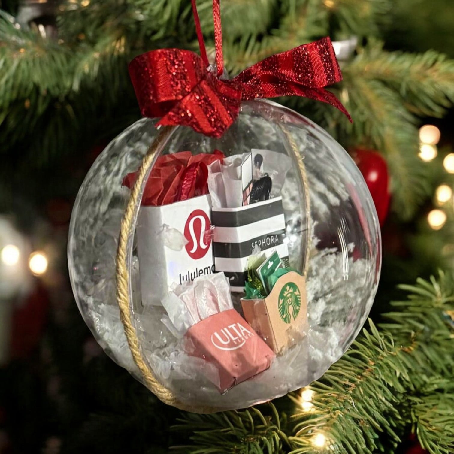Multi Store Shopping Package Christmas Ornament
