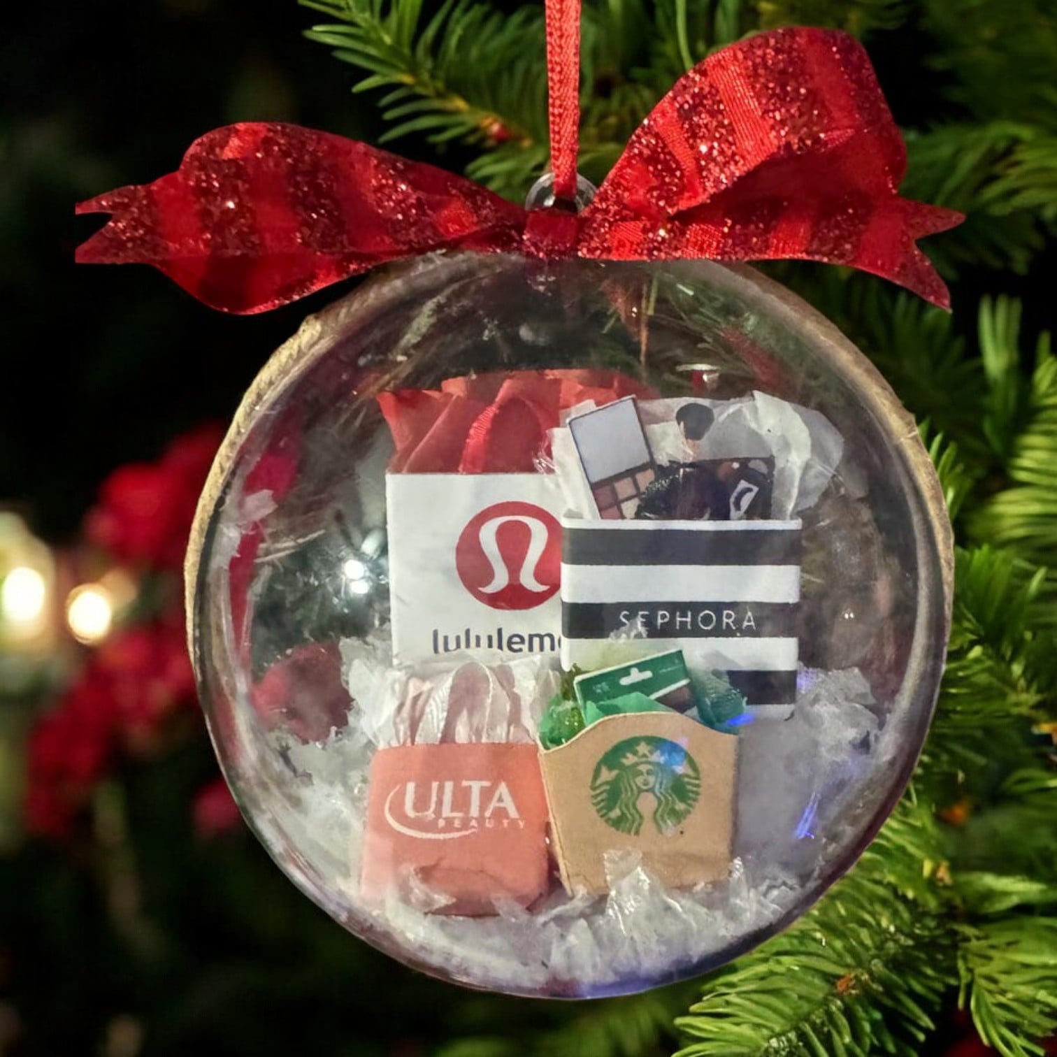 Multi Store Shopping Package Christmas Ornament
