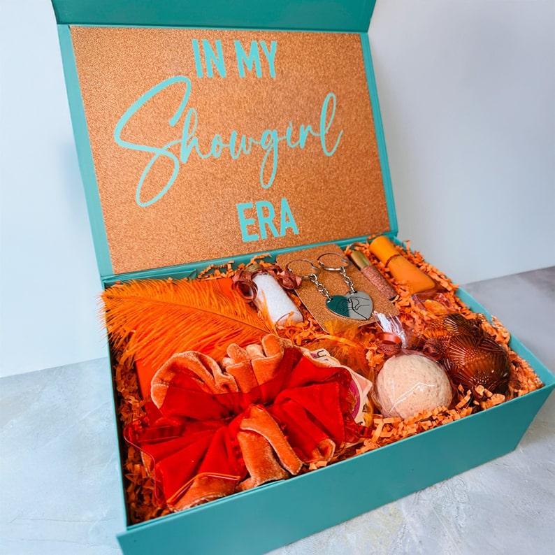 Orange Glitter Showgirl Gift Box