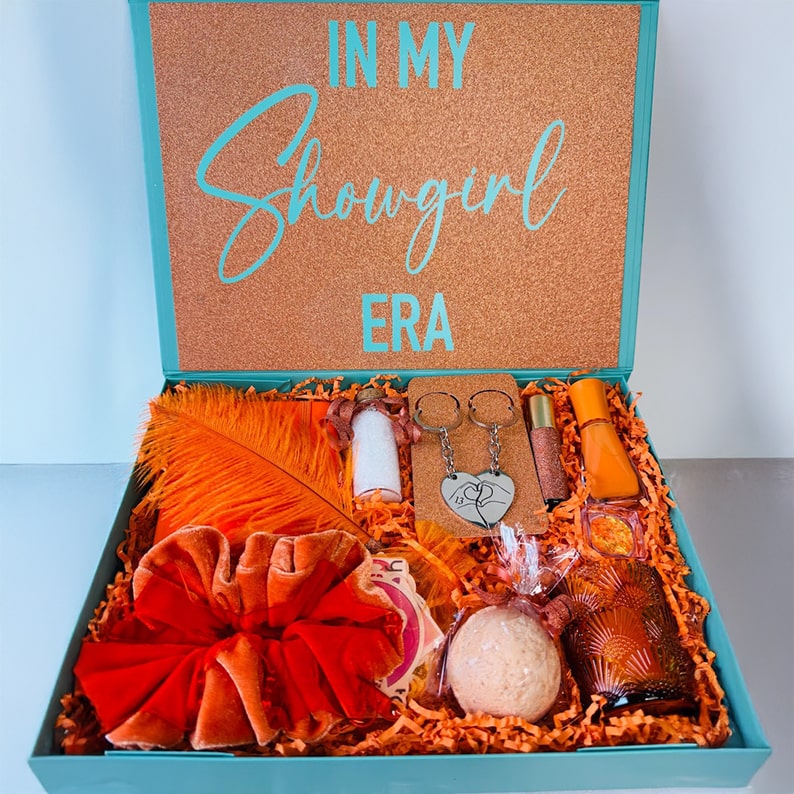 Orange Glitter Showgirl Gift Box