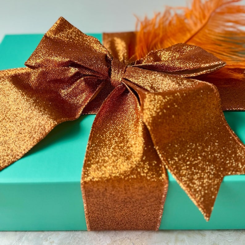 Orange Glitter Showgirl Gift Box