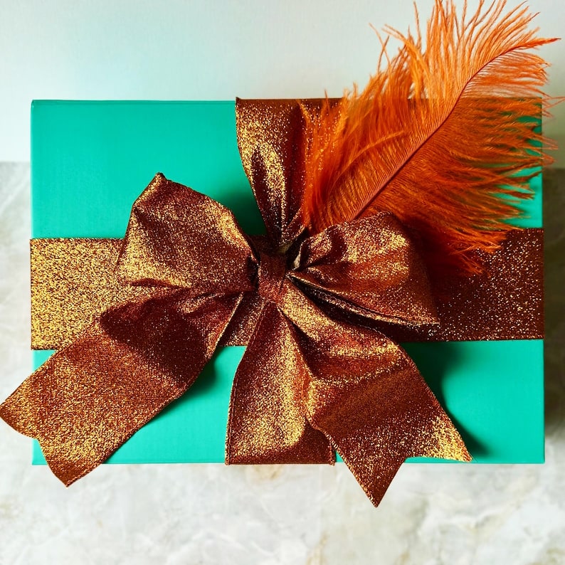 Orange Glitter Showgirl Gift Box