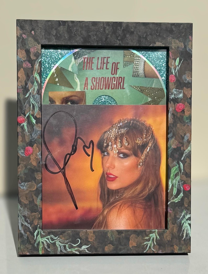 Hand-Painted Taylor Swift The Fate of Ophelia Picture Frame