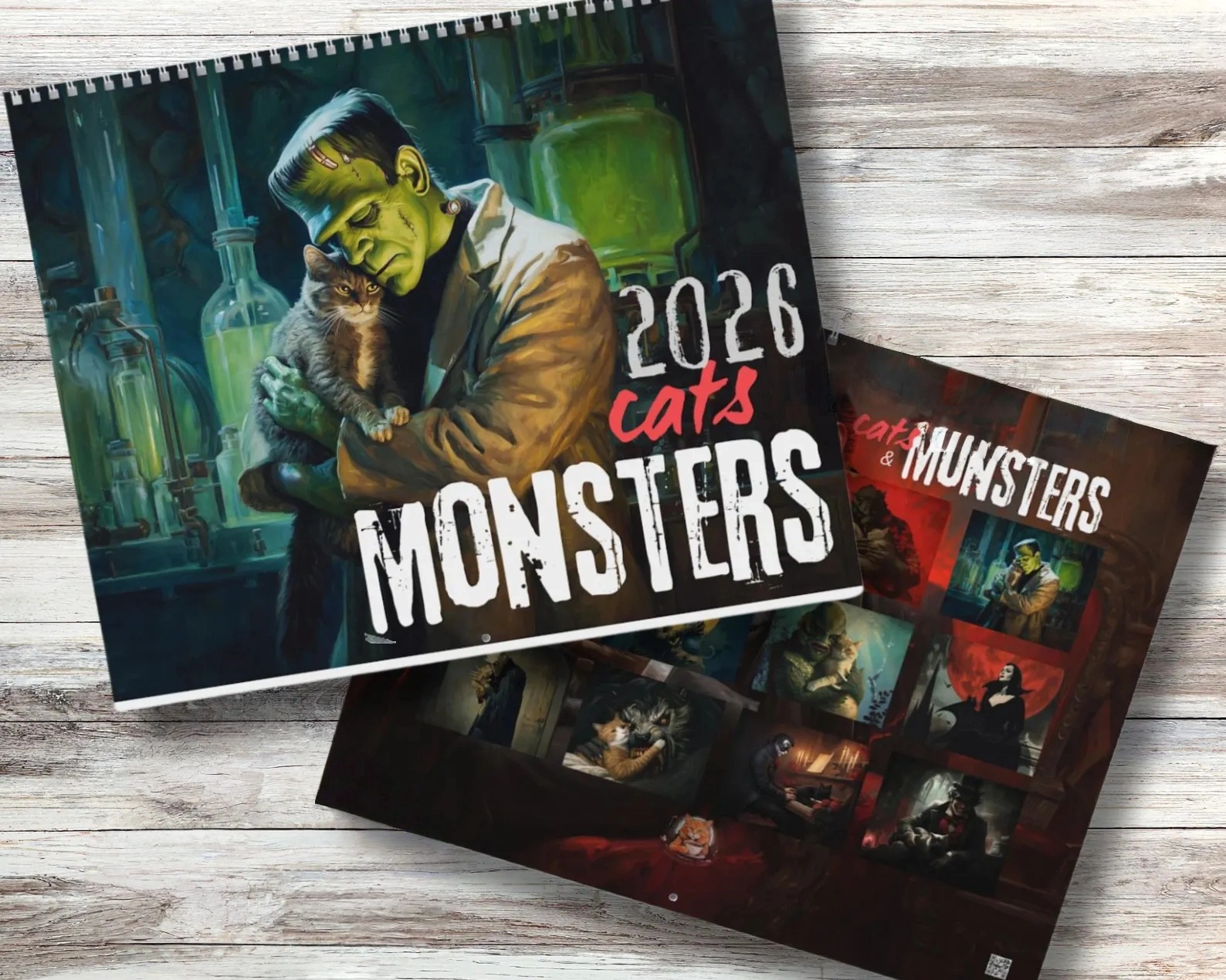  2026 Funny Gothic Horror & Cats Calendar
