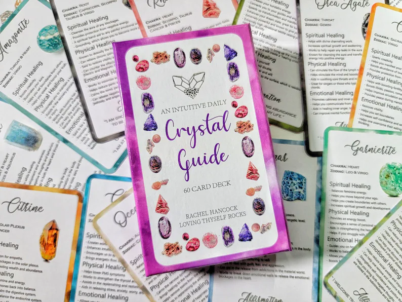 Intuitive 60 Card Crystal Deck - Healing Information Cards - CollectibleJoy