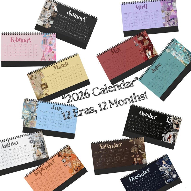 Taylor Swift 2026 Eras Desktop Calendar