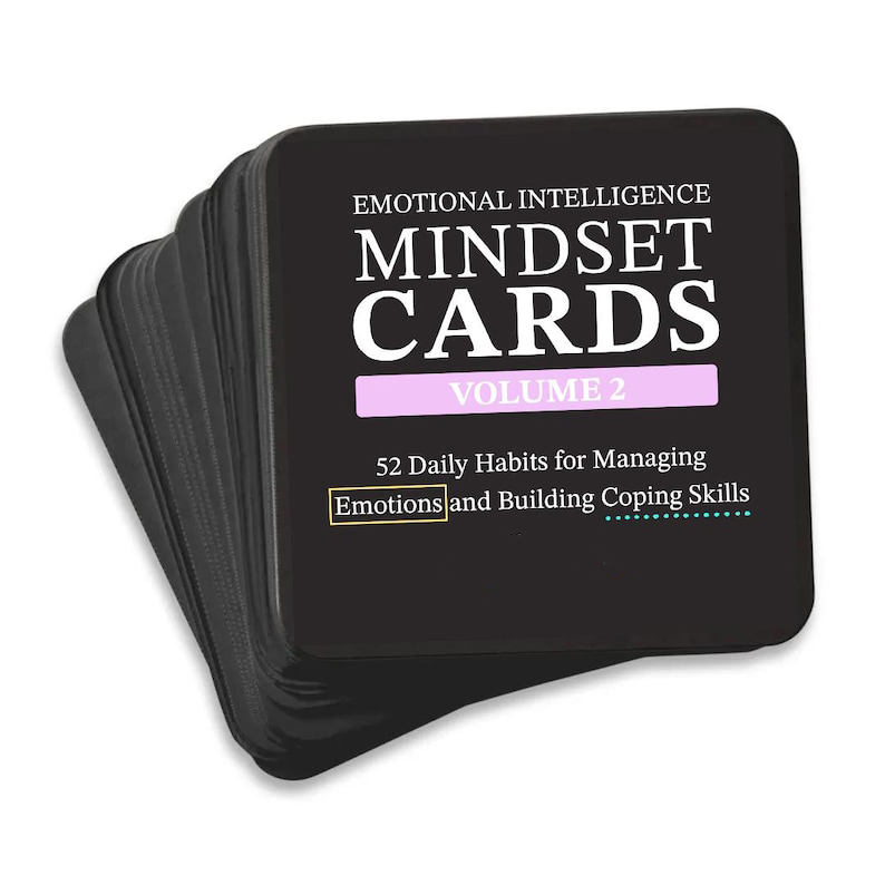 Emotional Intelligence Mindset Cards  Practical Coping Skills Deck for Mental Health, Anxiety & Growth