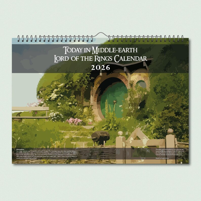 Today in Middle-earth 2026 Calendar LOTR & Hobbit Event Tracker