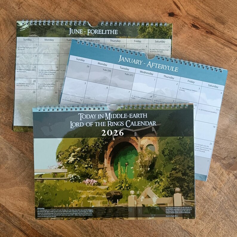 Today in Middle-earth 2026 Calendar LOTR & Hobbit Event Tracker